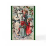 Vintage Snowman Christmas Card