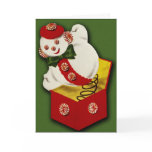 Vintage Snowman Christmas Card