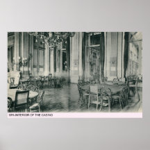 Vintage Spa Belgium Interior of the Casino Posters
