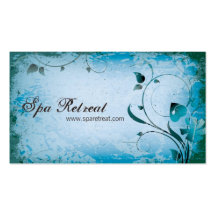 Vintage Spa Retreat Floral & Leafy Business Card