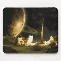 Vintage Space Launch Mouse Pads
