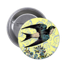 Vintage Sparrow Button