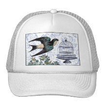 Vintage Sparrow & Cage Trucker Hat