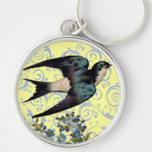 Vintage Sparrow Keychain