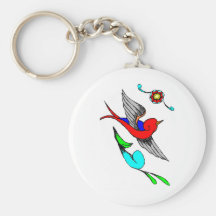 Vintage Sparrow Keychain