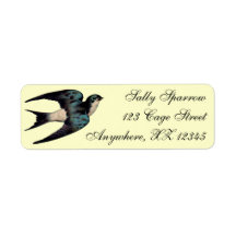 Vintage Sparrow Labels