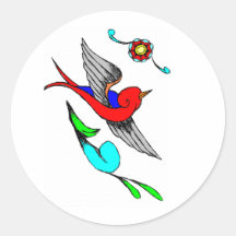 Vintage Sparrow Sticker