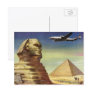 Vintage Sphinx Airplane Desert Pyramids Egypt Giza Post Cards