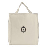 Vintage Spider Cameo Embroidered Tote Bag