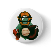 Vintage Sports; Baseball Player, Catcher Pins
