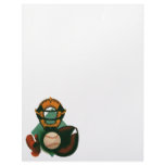 Vintage Sports; Baseball Player, Catcher Personalized Letterhead