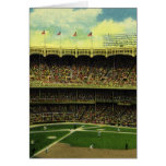 Vintage Sports, Baseball Stadium with Flags Cards