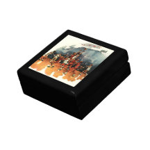 Vintage Sports, Basketball Game, Players on Court Keepsake Boxes