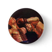 Vintage Sports Boxing Match, Knock Out Punch Button