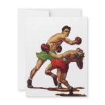Vintage Sports Boxing Match, Knockout Punch invitations