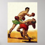 Vintage Sports Boxing Match, Knockout Punch posters