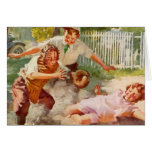 Vintage Sports, Children Playing Baseball Cards
