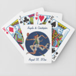 Vintage Sports, Tennis Players Crash with Rackets playing cards
