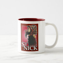 Vintage St. Nick Christmas Coffee Cup Mug