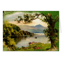 Vintage St. Paddy's By the Lake Card
