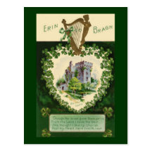 Vintage St. Patrick's Blarney Castle Post Card