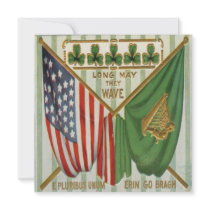 Vintage St Patricks Day 9 Greeting Card Custom Invites