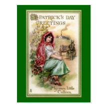 Vintage St. Patrick's Day Greeting Postcard