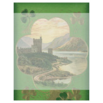 Vintage St. Patricks Day Greetings Castle Shamrock Flyers