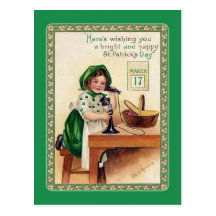 Vintage St Patrick's Day postcard