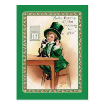 Vintage St Patrick's Day postcard