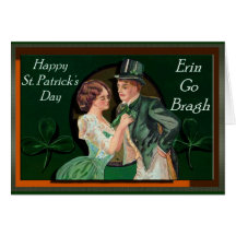 VINTAGE ST. PATRICK'S DAY SHADOW BOX GREETING CARD