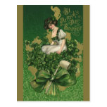 Vintage St. Patrick's Day Souvenir Woman Postcards