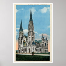 Vintage St. Paul's Cathedral, Pittsburgh, PA Posters