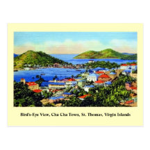 Vintage St. Thomas Virgin Islands Post Card