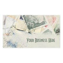 Vintage Stamp Collection Business Card