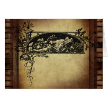 Vintage  stamp greeting card
