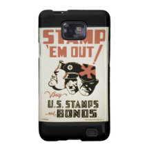 Vintage Stamps and Bonds WWII  Blackberry Case