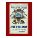 Vintage Star of Union Advertisement Postcard