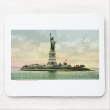 Vintage "Statue of Liberty" Poster. New York. Mousepads