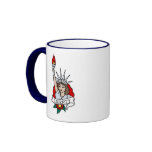 Vintage Statue Of LIberty Tattoo mugs