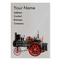 VINTAGE STEAM LOCOMOTIVE MONOGRAM BUSINESS CARD TEMPLATES