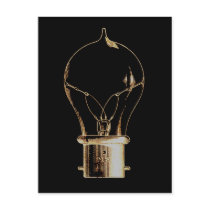 Vintage Steampunk Art Lighted Light bulb Post Cards