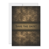 Vintage Steampunk Damask Anniversary  Invitation
