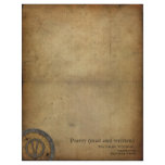 Vintage Steampunk Monogram V Personalized Letterhead