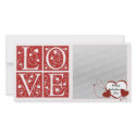Vintage Stencil Valentine Love Letters photo cards