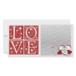 Vintage Stencil Valentine Love Letters photo cards