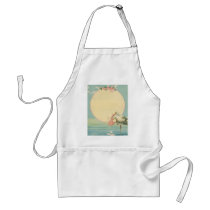 Vintage Stork with Baby Aprons
