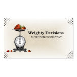 Vintage strawberries fruit grocery scale chef card business cards