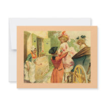 Vintage Style 18th Century Card Party Invitation