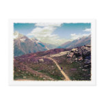 Vintage style Alpine View Postcard